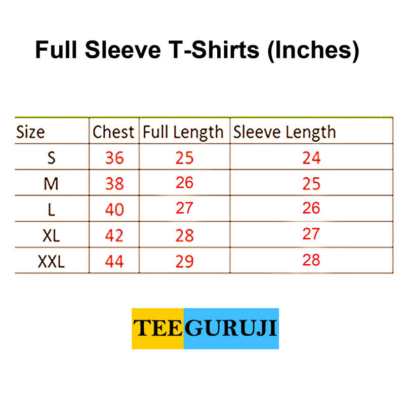 Full Sleeve Vabchi Ebar Ektu Voddro Haho Bengali Written T-Shirt - 549.00 - TEEGURUJI - Free Shipping