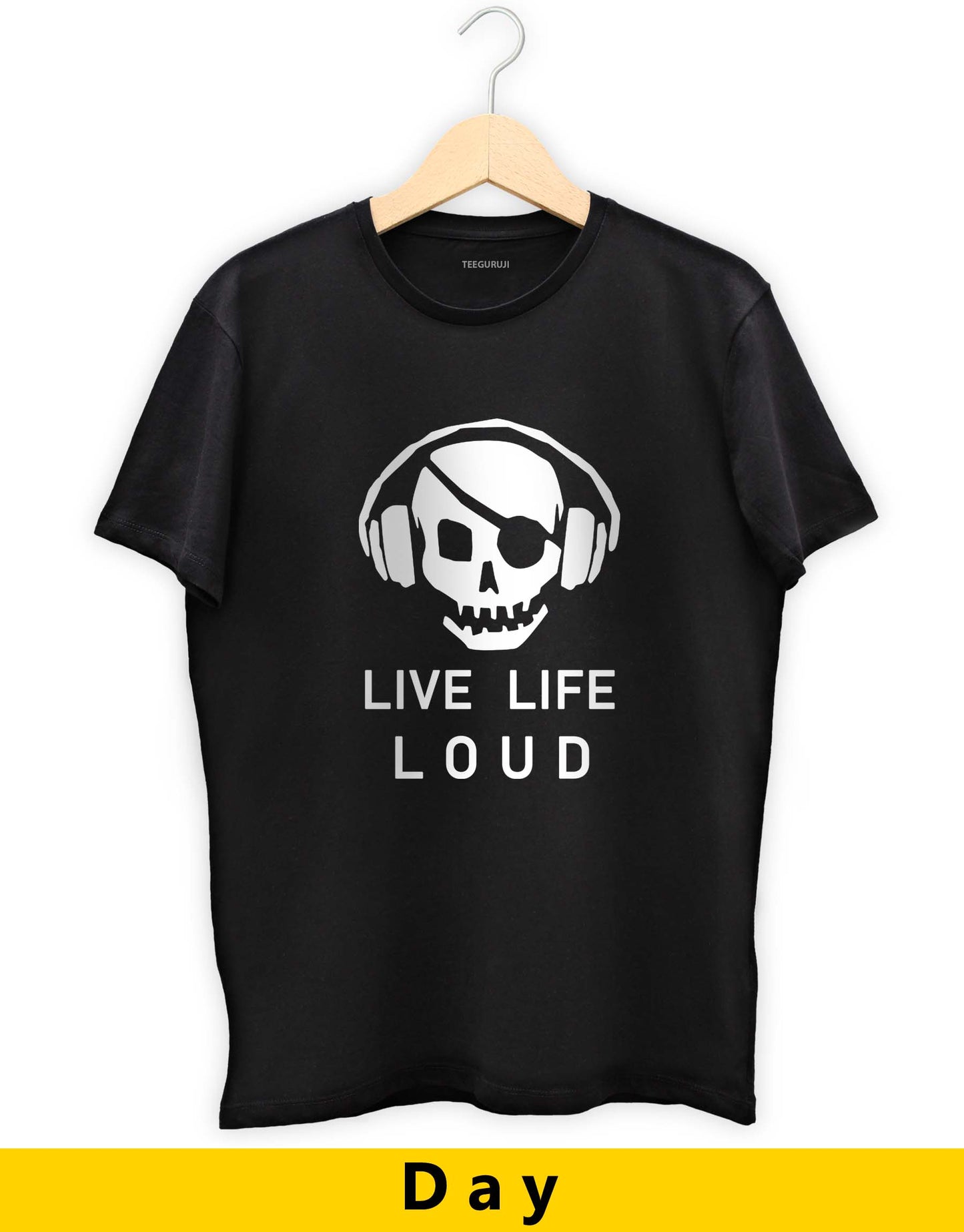 Live life loud - Night Vision Black T-Shirt