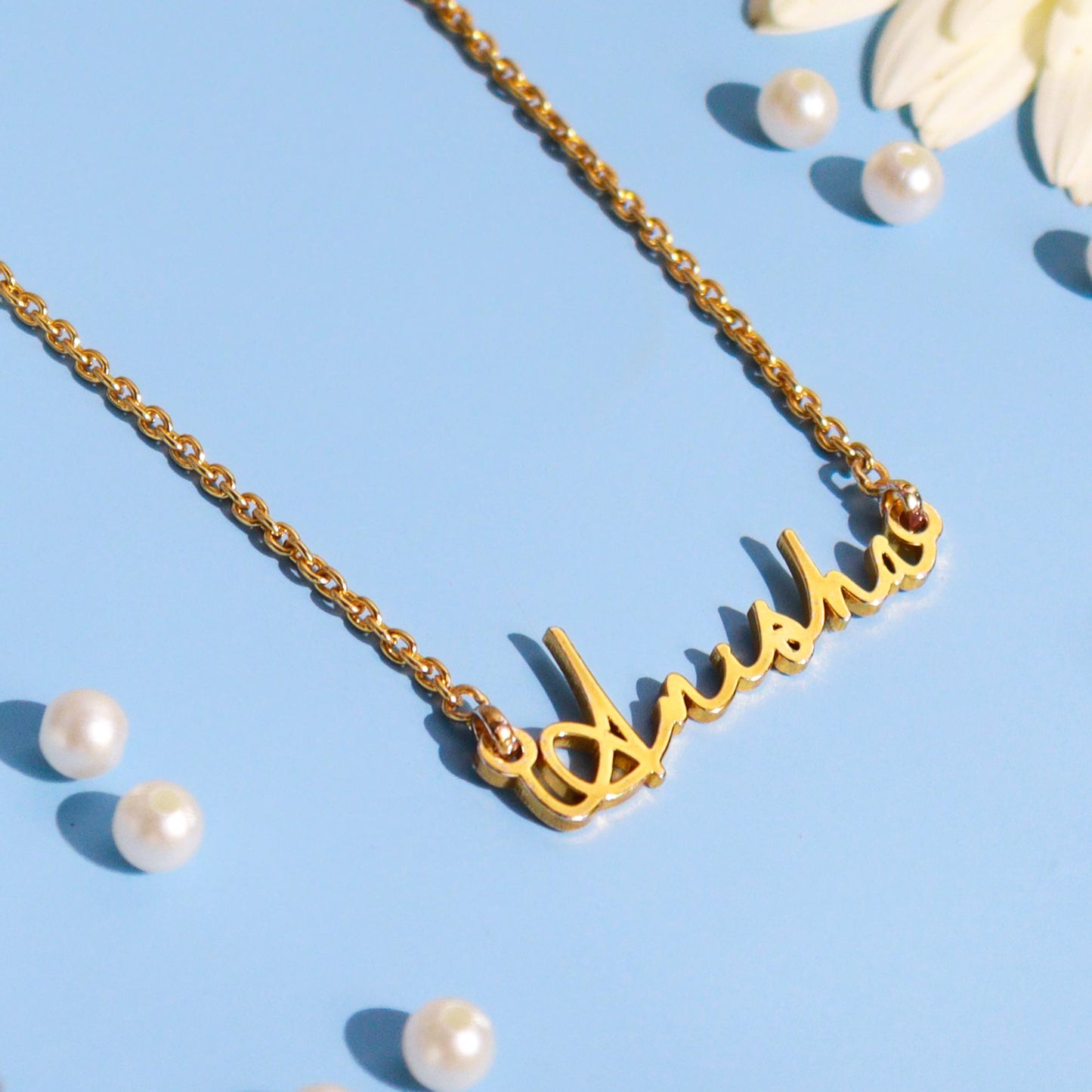 Signature Style Custom named Necklace | 18k Gold Plated