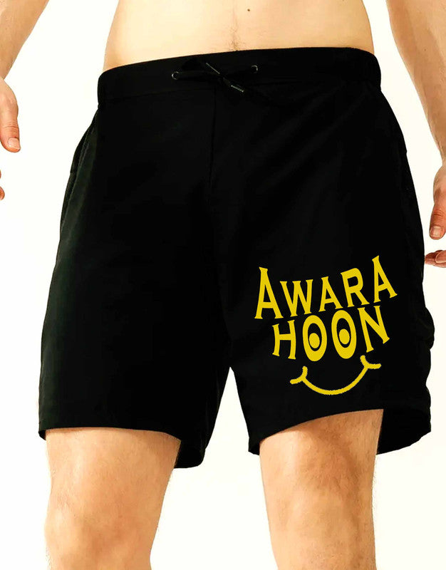 Awara Hoon Black Shorts for Men - 349.00 - TEEGURUJI - Free Shipping