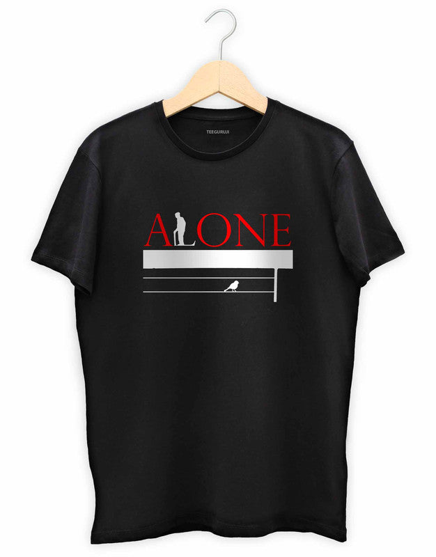 Alone - TEEGURUJI Graphic Printed T shirt - 399.00 - TEEGURUJI - Free Shipping