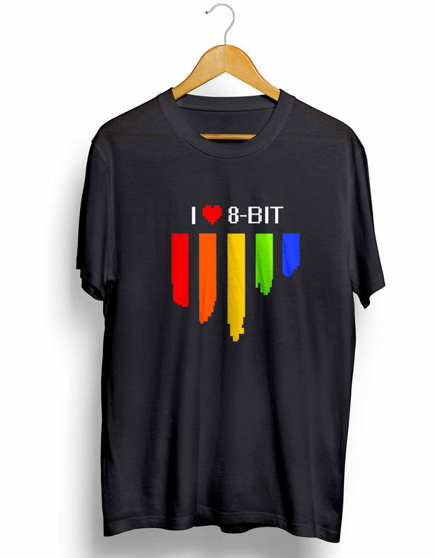 I Love 8-bit Printed T-Shirt - 499.00 - TEEGURUJI - Free Shipping
